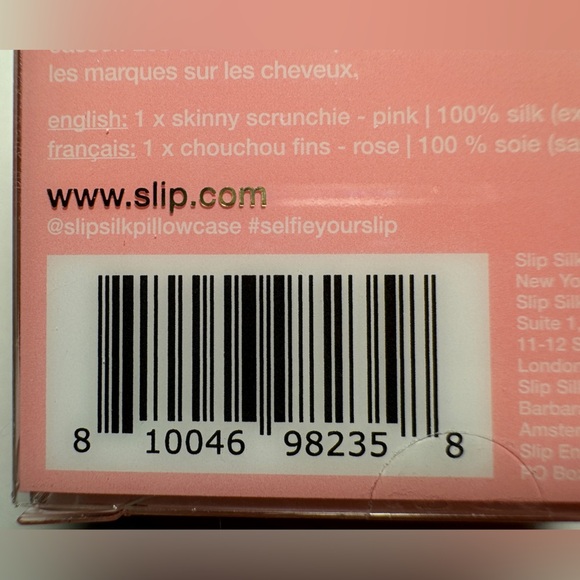 x2 Two Slip Pure Silk Skinny Scrunchie in Light Pink Boxed Single NIB - Picture 2 of 2